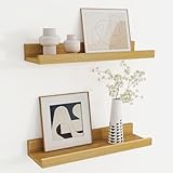 Feihorrm Wandregal Holz 40 cm, Eiche Regal Wand Bilderleiste für...