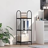 Qnhdfrt Bücherregal Schwarze Eiche 40 x 30 x 109 cm Standregal aus...