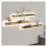 GCCSSBXF Schweberegale aus Metall mit LED-Licht zur Wandmontage,...