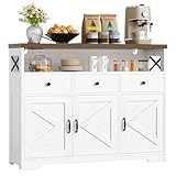 IRONCK Küchenschrank Sideboard mit Steckdose 2AC+1USB+1C,...