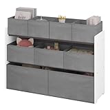 Lestarain Kinderzimmerregal mit 9 Aufbewahrungsboxen,...