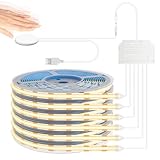 Lichaser USB COB LED Streifen 2M, 6 Rollen 5V LED für Akustikpaneele...
