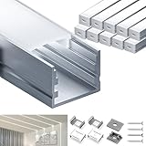 LASLUX LED Schiene Profil Aluminum 10 × 2m(20m) LED-Aluminium Profil...