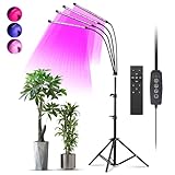 Pflanzenlampe LED mit Ständer, Tripod Einstellbar 44-156cm, 4 Köpfe...