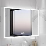 Medizinschrank mit LED-beleuchtetem Aluminium, mit Spiegel,...