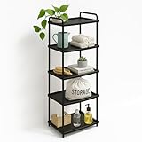ABBAware Standregal mit 5 Ebenen - 40 x 30 x 111 cm Kunststoff schwarz...