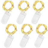 LED Mini Lichterkette mit Batterie, 6x20er Micro Lichterkette außen...