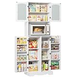 HOCSOK 181cm Küchenschrank hoch, Buffetschrank mit Mikrowellenregal...