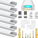 Chesbung LED Profil für Led Stripes/Streifen/Strip, 6X1M Led Alu...