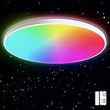 Laiebri Deckenlampe LED Deckenleuchte, 24W Ø30cm Smart RGBIC led...