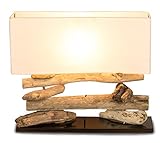 levandeo Tischlampe Treibholz 50x17cm 43cm hoch Unikat Lampe Holz