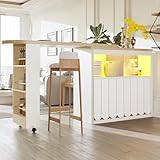 Merax Bartisch mit Stauraum, mit 2...