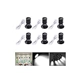 Midore Klein LED Scheinwerfer 6 Stück Schranklicht 2W, 360°...