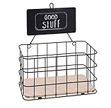 Spetebo Metall Aufbewahrungskorb schwarz - Deko Wand Korb Hänge Regal...