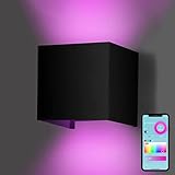 Gologi LED Wandleuchte innen dimmbar, Wandlampe aussen 2000-8000k, RGB...