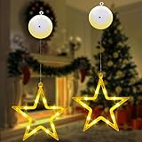 AUAUY LED Sterne Weihnachtsbeleuchtung, 2 Stück LED Fenster...
