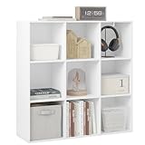 WOLTU Bücherregal mit 9 Fächern, Bücherschrank offen, Würfelregal,...