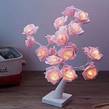 LED Rosen Lichterkette, Rose Flower String Lights, Desktop Rose Bonsai...