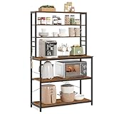 VASAGLE Küchenregal, Standregal, Mikrowellen-Regal, stehend, 6...