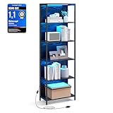 VASAGLE Bücherregal mit 6 Ebenen, Standregal mit Einstellbarer...