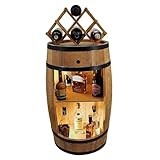 CREATIVE COOPER Fassbar LED mit Weinhalter - Weinregal - Holzfass...
