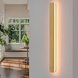 AOEH LED Wandleuchte Innen Holz Wandlampe Dimmbare Mit Fernbedienung...