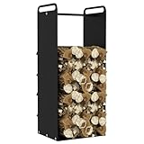 Outsunny Kaminholzregal Feuerholzregal mit Griffe, Brennholzregal für...