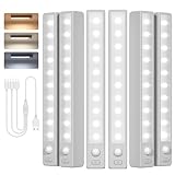 JVURICE Schrankbeleuchtung LED Bewegungssensor, 18 cm Kompakt...