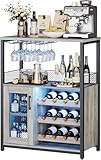 Garvee Weinschrank Weinregal Industrial mit Led Licht Barschrank mit...