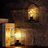 JHY DESIGN 2er-Set Batteriebetriebene Tischlampen 18 cm Hoch...