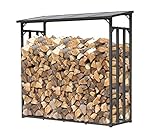 QUICK STAR Metall Kaminholzregal Anthrazit XXL 185 x 70 x 185 cm...