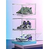 MECC Klare Schuhbox, stapelbarer Acrylschuhschrank, mit...