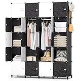 HOMIDEC Kleiderschrank, Tragbarer Regalsystem, 20 Würfel Schrank aus...