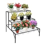 Dreistufiges Regal, Pflanzenständer aus Metall für den...
