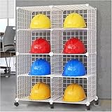 Rollhelm-Aufbewahrungsregal mit Universalrädern – Große Kapazität...