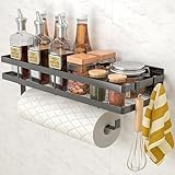 Dreamhigh® Gewürzregal Ohne Bohren, Küchenregal Wand Mit 4 Haken...