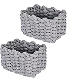 Aufbewahrungskorb aus Baumwolle, Korb Geflochten, Körbchen...