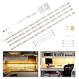 WOBANE LED Unterbauleuchte mit Schalter,4 x 50cm Unterschrank...