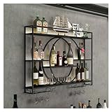 LED-Weinregal zur Wandmontage, Weinflaschenregal aus Metall,...