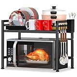 YSWOVUO Verstellbares Mikrowellenregal, 2-stufig erweiterbar,...