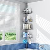 PKBD Teleskop Duschregal Höhe Einstellbar von 58,5 bis 317,5 cm, 4...