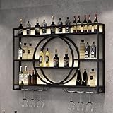 Modernes Wand-Weinregal Mit LED-Beleuchtung, Metall- Und Glas-Design...