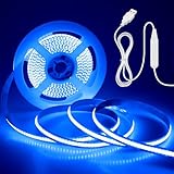 Aclorol COB LED Strip 3M Blau mit USB Powered Dimmbar LED Band...