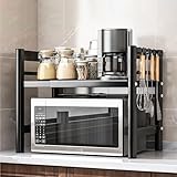 Auauraintt Erweiterbares Mikrowellen Regal,2 stufiges,Stehend...