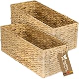 HMF Aufbewahrungskorb Badezimmer, Korb geflochten aus Wasserhyazinthe...