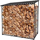 heidenfeld Brennholzregal BR100 185x70x185cm | Kaminholzregal -...