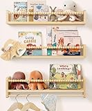 Mazjoaru Wandregal Holz Kinderzimmer Bücherregal 58cm 3er Set...