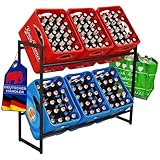 PROREGAL Getränkekistenregal BALDENEYSEE mit 2 Haken & 2...