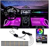 massway LED Innenbeleuchtung Auto, 4pcs 72 LED Streifen Auto...
