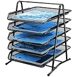Briefablage für Büro, Dokumentenablage aus Metall, 5-Tier...